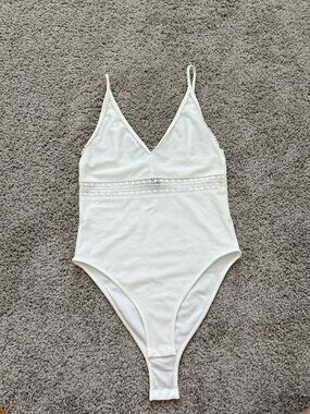 Divided white Bodysuit